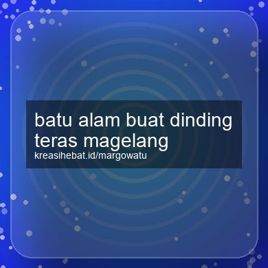 Batu Alam Buat Dinding Teras Magelang