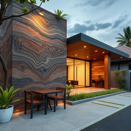 Batu Alam Dinding Rumah Minimalis Tangerang