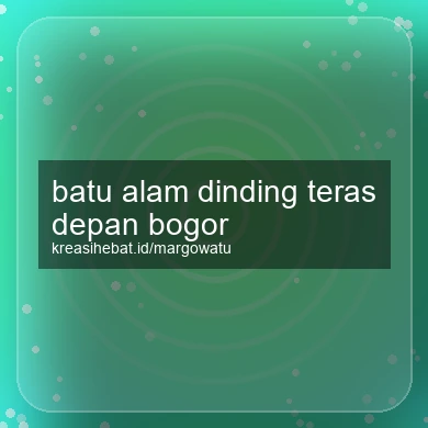 Batu Alam Dinding Teras Depan Bogor