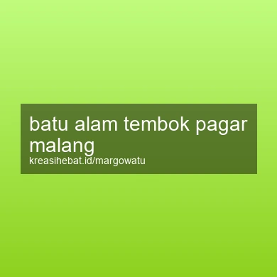 Batu Alam Tembok Pagar Malang