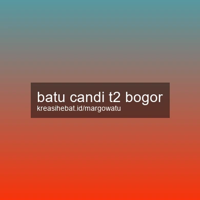 Batu Candi T2 Bogor
