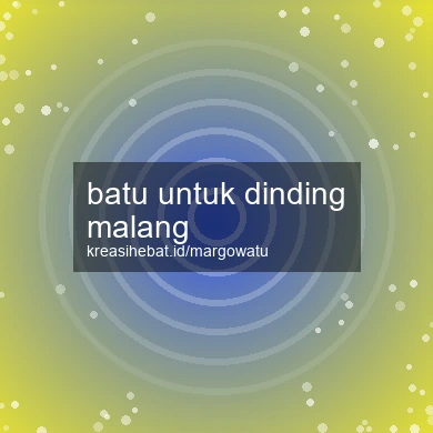 Batu Untuk Dinding Malang
