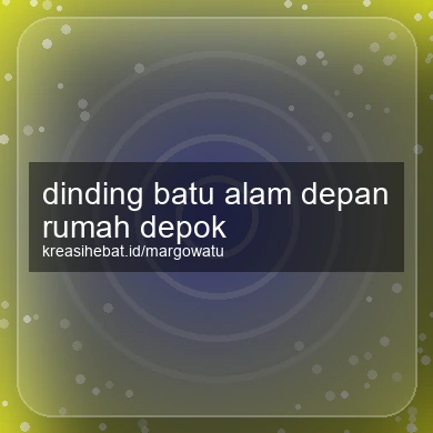 Dinding Batu Alam Depan Rumah Depok