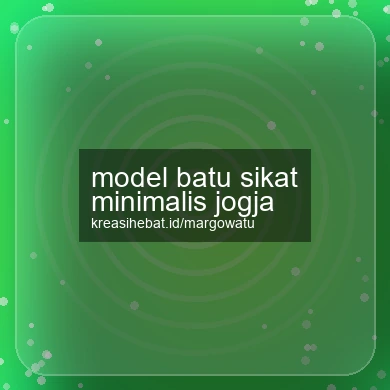 Model Batu Sikat Minimalis Jogja