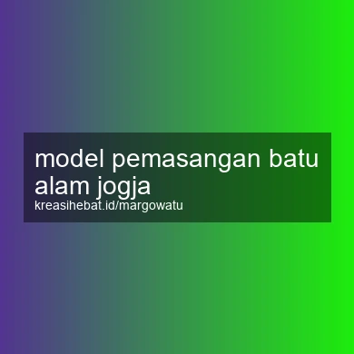 Model Pemasangan Batu Alam Jogja