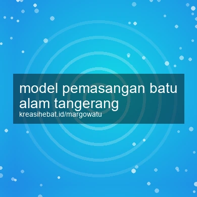 Model Pemasangan Batu Alam Tangerang