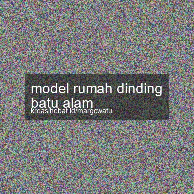 Model Rumah Dinding Batu Alam