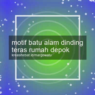 Motif Batu Alam Dinding Teras Rumah Depok