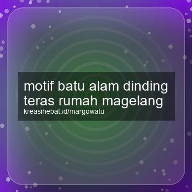 Motif Batu Alam Dinding Teras Rumah Magelang