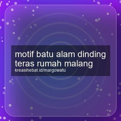 Motif Batu Alam Dinding Teras Rumah Malang