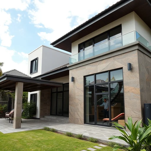 Motif Granit Dinding Teras Tangerang