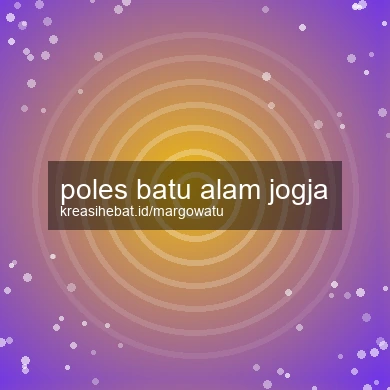 Poles Batu Alam Jogja