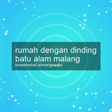 Rumah Dengan Dinding Batu Alam Malang