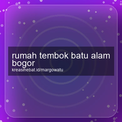 Rumah Tembok Batu Alam Bogor