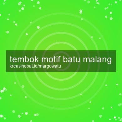 Tembok Motif Batu Malang