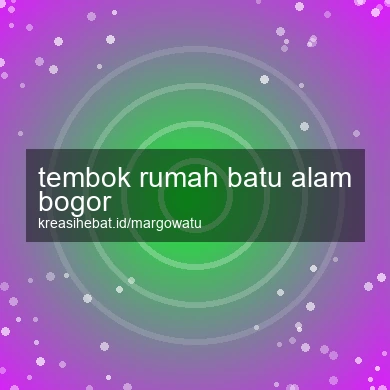 Tembok Rumah Batu Alam Bogor