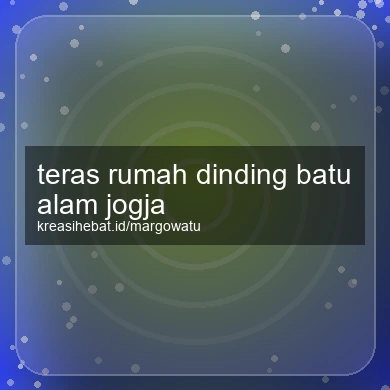 Teras Rumah Dinding Batu Alam Jogja