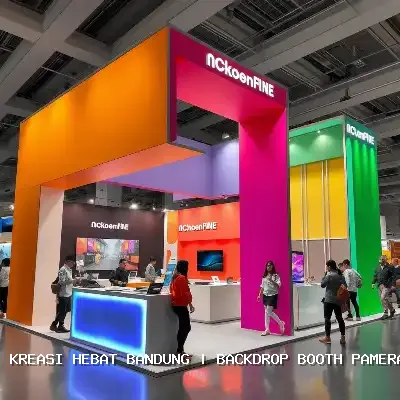 backdrop booth pameran Bandung