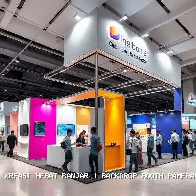 Backdrop Booth Pameran Banjar – Desain Custom dan Finishing Rapi