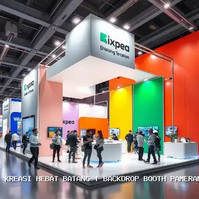backdrop booth pameran Batang