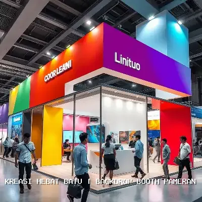 backdrop booth pameran Batu