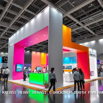 backdrop booth pameran Bekasi
