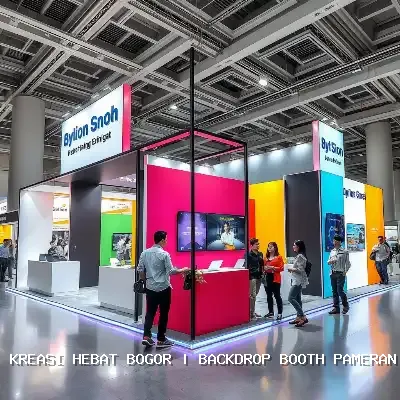 Backdrop Booth Pameran Bogor – Desain Custom & Finishing Rapi
