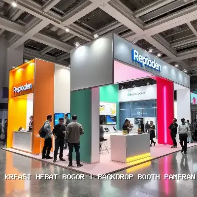 Backdrop Booth Pameran Bogor – Desain Custom & Finishing Rapi