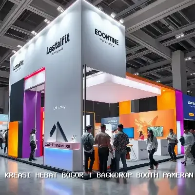 Backdrop Booth Pameran Bogor – Desain Custom & Finishing Rapi