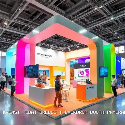 backdrop booth pameran Brebes