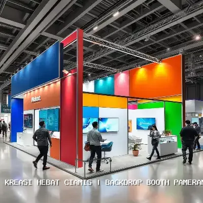 Backdrop Booth Pameran Ciamis: Desain Custom dan Finishing Rapi