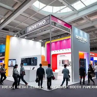 Backdrop Booth Pameran Ciamis: Desain Custom dan Finishing Rapi