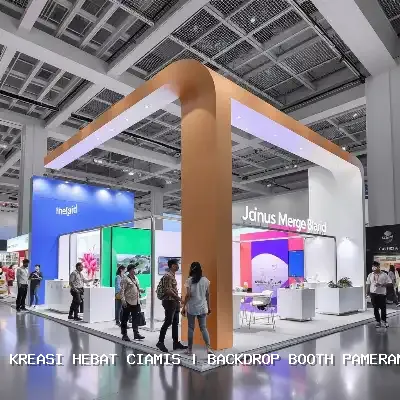 Backdrop Booth Pameran Ciamis: Desain Custom dan Finishing Rapi