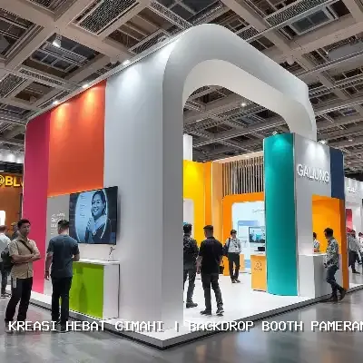 backdrop booth pameran Cimahi