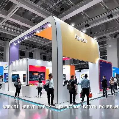 backdrop booth pameran Depok