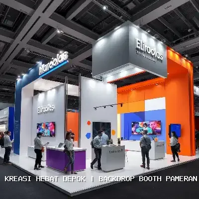 Backdrop Booth Pameran Depok Dengan Desain Custom & Finishing Rapi