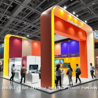 Backdrop Booth Pameran Depok Dengan Desain Custom & Finishing Rapi
