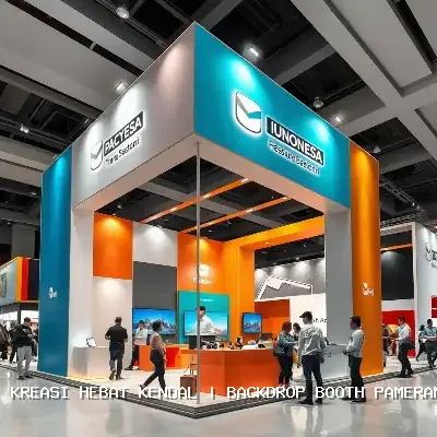 backdrop booth pameran Kendal