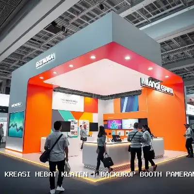 backdrop booth pameran Klaten