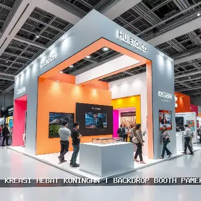 Backdrop Booth Pameran Kuningan – Desain Custom & Finishing Rapi
