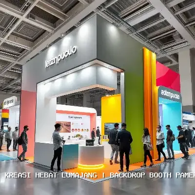 backdrop booth pameran Lumajang