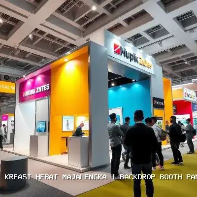 Backdrop Booth Pameran Majalengka – Desain Custom & Finishing Rapi