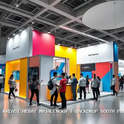 Backdrop Booth Pameran Majalengka – Desain Custom & Finishing Rapi