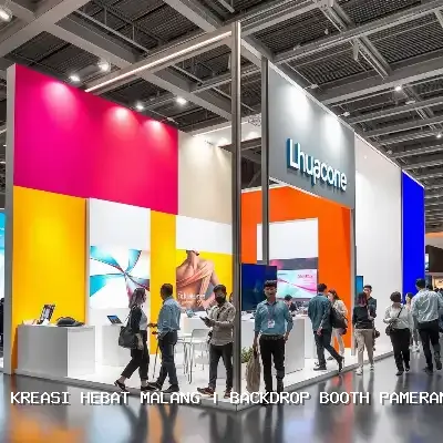 backdrop booth pameran Malang