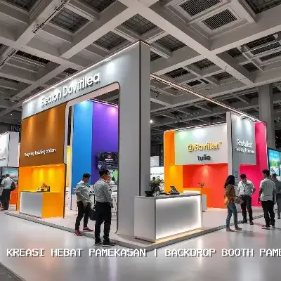 backdrop booth pameran Pamekasan