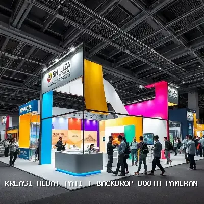 backdrop booth pameran Pati
