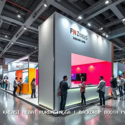 backdrop booth pameran Purbalingga