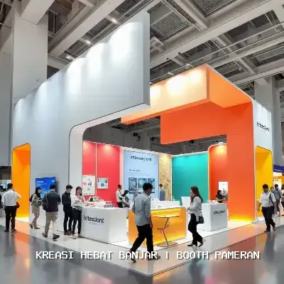 booth pameran Banjar Desain Custom dan Finishing Rapi