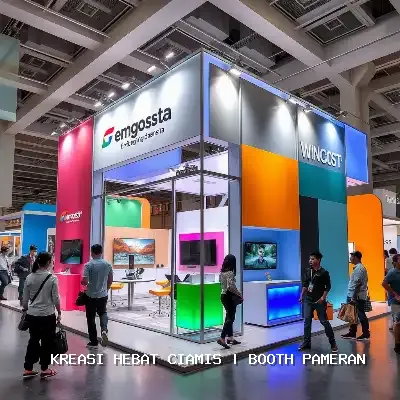 Booth Pameran Ciamis: Desain Custom & Finishing Rapi