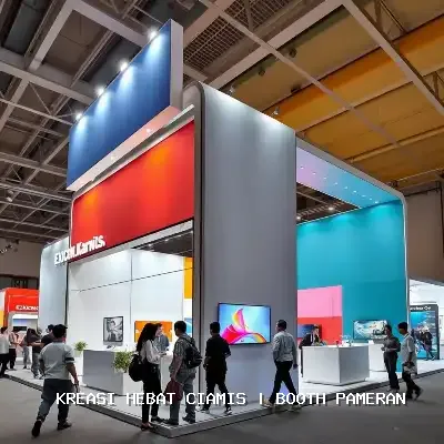 Booth Pameran Ciamis: Desain Custom & Finishing Rapi